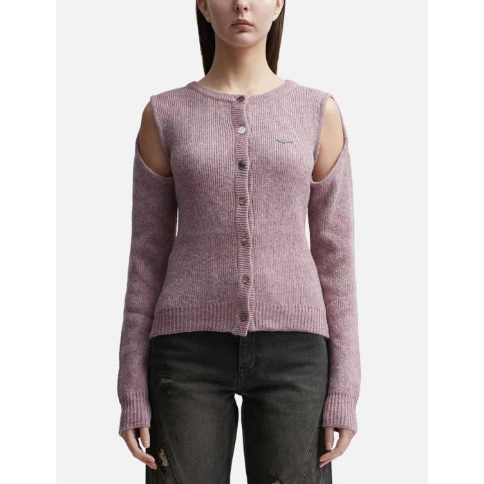 Lesugiatelier �� Cut-Out Mohair Cardigan Women Pink �� �����ǥ����� ��ǥ����� pink �ԥ�