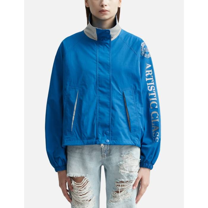 Open Yy 【 Windbreaker Bomber Women Blue 】 ウィンドブレーカー レディース 青色 ブルー