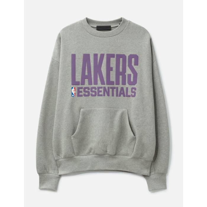 Fear Of God Essentials 【 Lakers Sport Crewneck Men Concrete Heather 】 Lakers レイカーズ メンズ heather ヘザー
