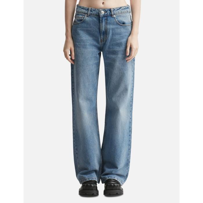 アミ Ami 【 Large Fit Jeans Women 480 Used Blue 】 ジーンズ レディース 青色 ブルー(4.0)