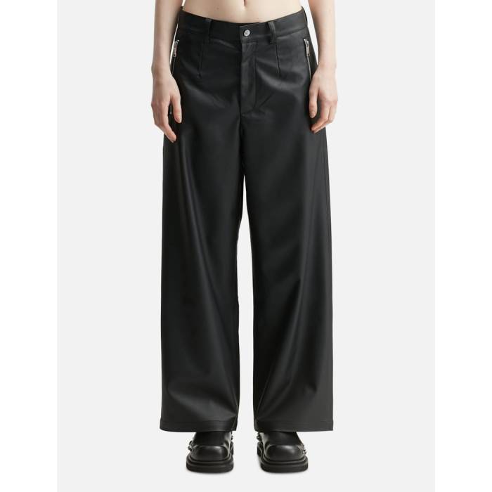 Team Wang Design 【 The Original 1 Faux Leather Pants Unisex Black 】 レザー ユニセックス 黒色 ブラック