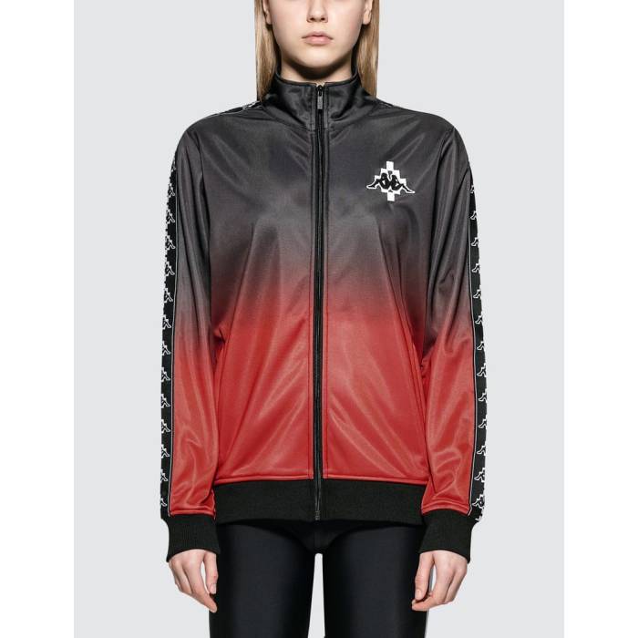 マルセロバーロン Marcelo Burlon 【 Kappa Gradient Track Jacket Women Black 】 トラック Jacket ジャケット レディース 黒色 ブラック