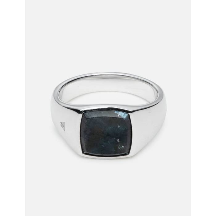 Tom Wood 【 Kay Ring Black Larvikite Unisex Silver 】 黒色 ブラック ユニセックス Silver 銀色・シルバー