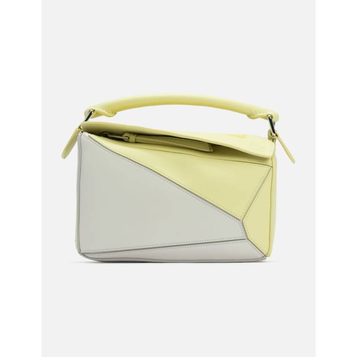 ������ Loewe �� X Albers Small Puzzle Bag Women Pale Grey / Light Citrine �� �Хå� ��ǥ����� ���� ���졼