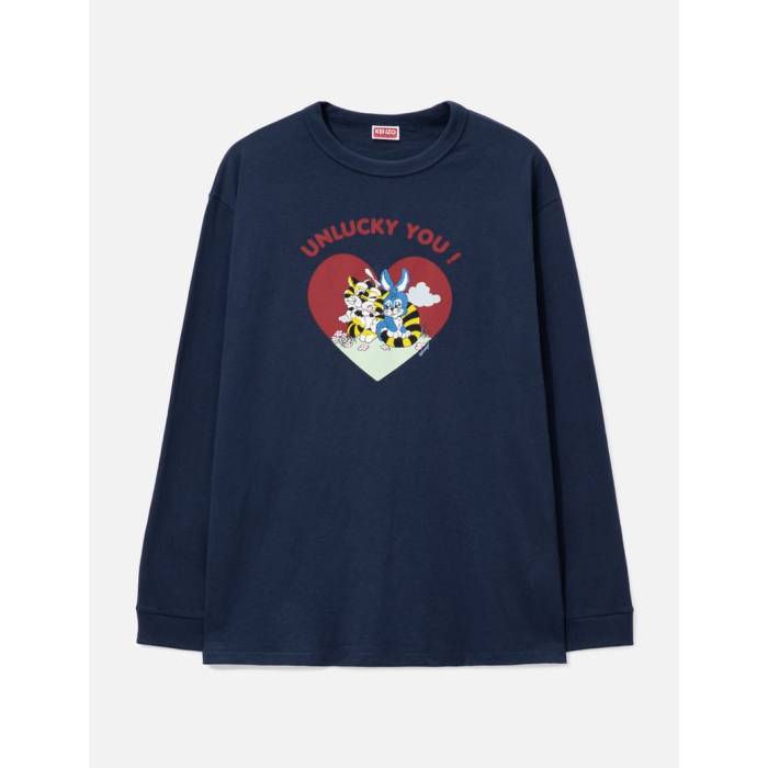ケンゾー Kenzo  リラックス Sleeve スリーブ Tシャツ ユニセックス ジャージ 紺色 ネイビー 青色 ブルー