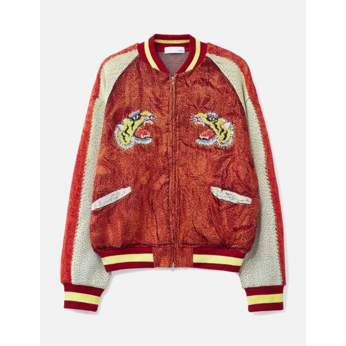 Rakuten - Tolq 【 Knit Souvenir Jacket Men Red 】 ニット Jacket ジャケット メンズ Red 赤・レッド