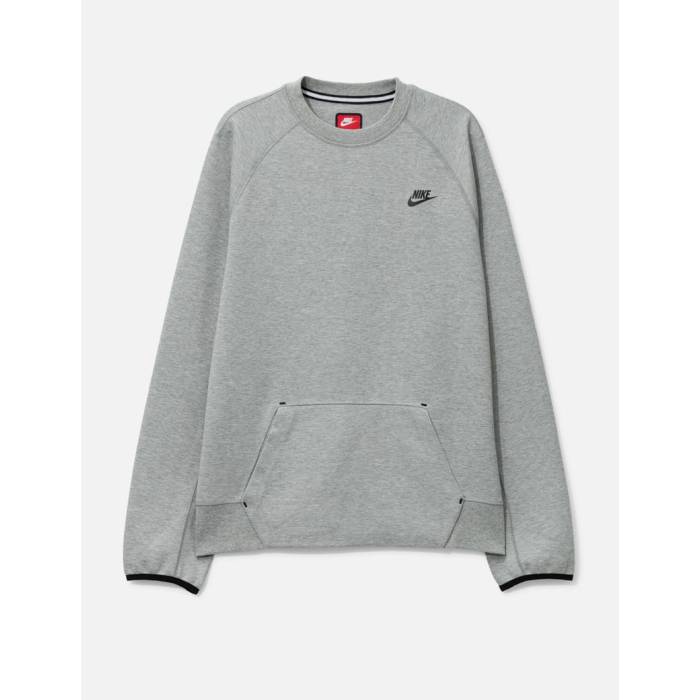 ナイキ Nike 【 Sportswear Tech Fleece Og Crew-Neck Sweatshirt Men Dark Grey Heather/ Black 】 テック フリース スウェット トレーナー メンズ 灰色 グレー heather ヘザー 黒色 ブラック