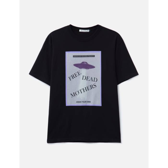 アンダーカバー Undercover 【 Uc1E3808 Free Dead Mothers Us Record Short Sleeve T-Shirt Men Black 】 フリー Sleeve スリーブ Tシャツ メンズ 黒色 ブラック