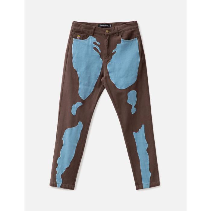 Kidsuper �� Woman Body Denim Pant Unisex Brown �� �ǥ˥� �ѥ�� ��󥺥ե��å���� ���ܥ� �ѥ�� ��˥��å���...