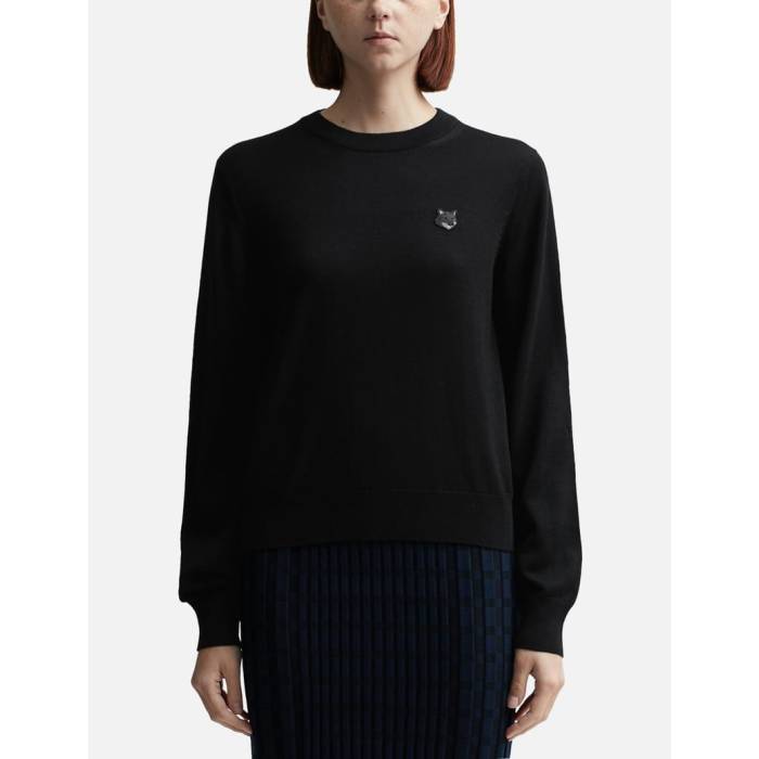 �� Bold Fox Head Patch Regular Jumper Women Black �� �ե��å��� ��ǥ����� ���� �֥�å�
