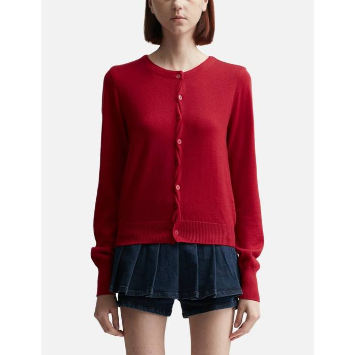 Lesugiatelier �� Merino Wool Cardigan Women Red �� �����ǥ����� ��ǥ����� Red �֡���å�
