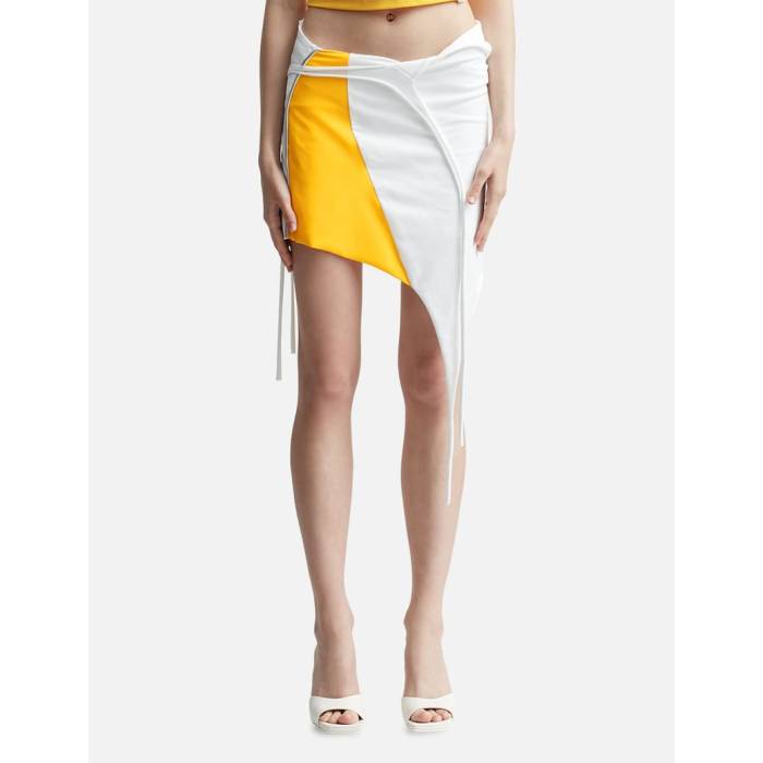 Ottolinger 【 Deconstructed Mini Skirt Women White Yellow 】 レディース 白色 ホワイト yellow 黄色・イエロー