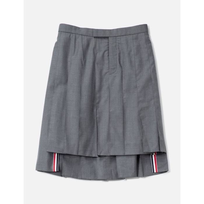 Rakuten - トム ブラウン Thom Browne 【 Pleated High-Low Hem Skirt Women Grey 】 レディース 灰色 グレー