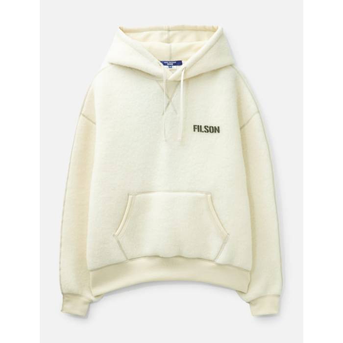 ジュンヤワタナベ Junya Watanabe Man 【 X Filson Graphic Wool Hoodie Men Off White 】 グラフィック フーディー パーカー メンズ 白色 ホワイト
