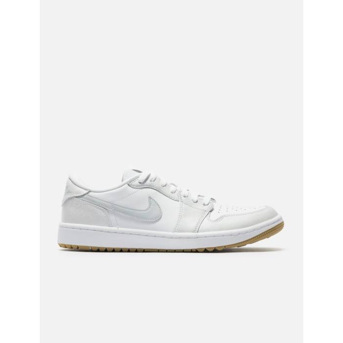 Golfposer 【 Nike Golf Shoes - Air Jordan 1 Low G Men White - Gum 2024 】 golf ゴルフ シューズ 運動靴 メンズ 白色 ホワイト