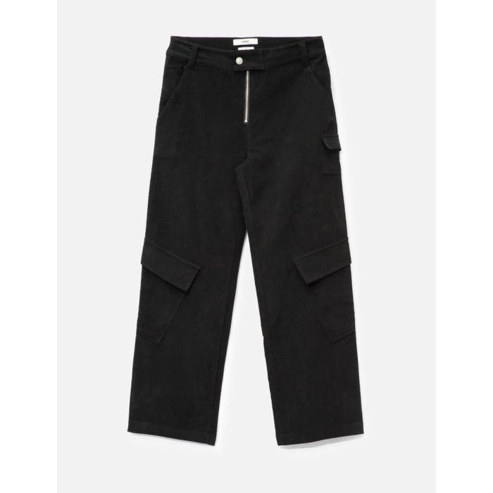 Capri Pants - Deinet 【 Corduroy Utility Cargo Pants Women Black 】 コーデュロイ カーゴ レディース 黒色 ブラック