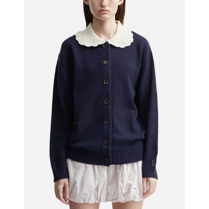 Sandy Liang �� Koda Cardigan Women Navy �� �����ǥ����� ��ǥ����� ���� �ͥ��ӡ�