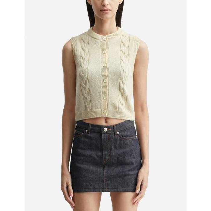 �������ڡ������� A.p.c. �� Alyson Sleeveless Jumper Women Ecru �� Sleeveless �Υ󥹥꡼�� ��ǥ�����