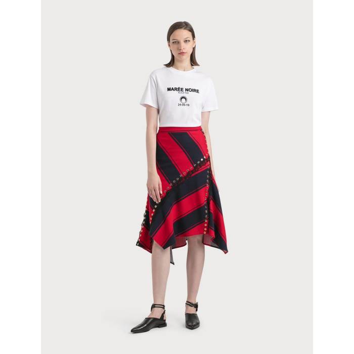  レディース 紺色 ネイビー Red 赤・レッド Stripe ストライプ