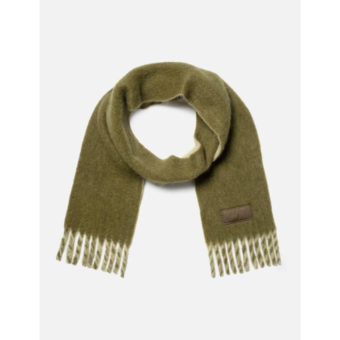 アミ Ami 【 Green Alpaca Bicolored Scarf Men Bronze/Lime-Green 】 green 緑・グリーン スカーフ メンズ 銅・ブロンズ