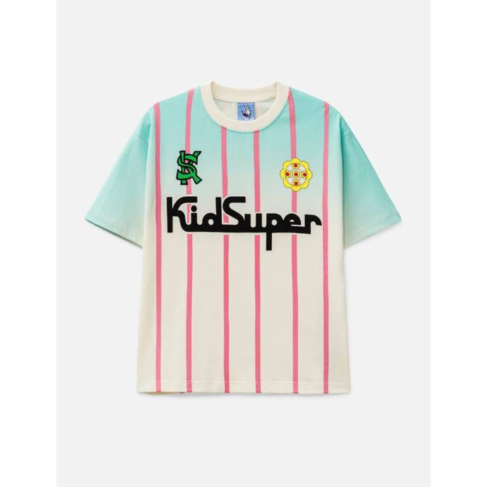 Kidsuper 【 Soccer Jersey T-Shirt Men Cream 】 Soccer サッカー ジャージ Tシャツ メンズファッション トップス Tシャツ カットソー メンズ クリームのサムネイル
