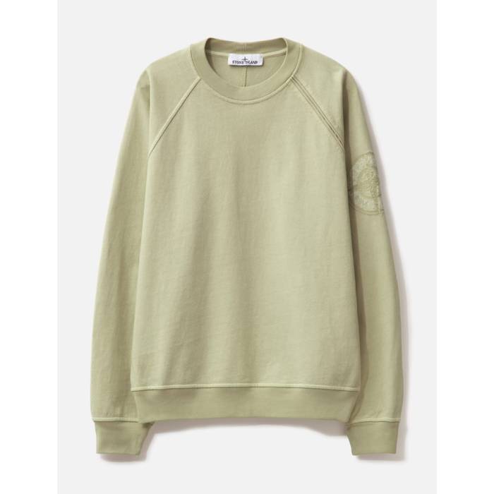 ���ȡ��󥢥����� Stone Island �� Crewneck Sweatshirt Men Plaster �� �������å� �ȥ졼�ʡ� ��󥺥ե��å����...