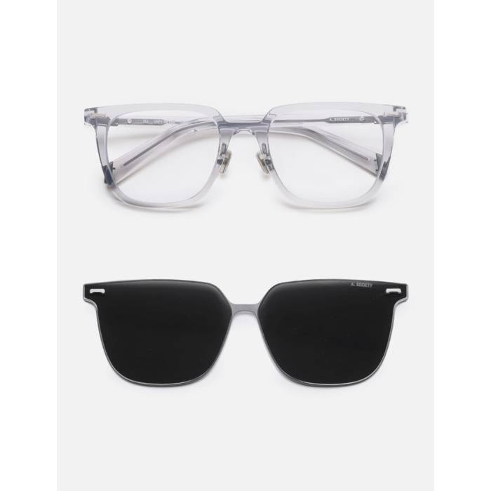 A. Society 【 Ira Clip-On Unisex Grey/ Silver 】 バッグ 小物 ブランド雑貨 眼鏡 サングラス サングラス ユニセックス 灰色 グレー Silver 銀色・シルバー(4.0)