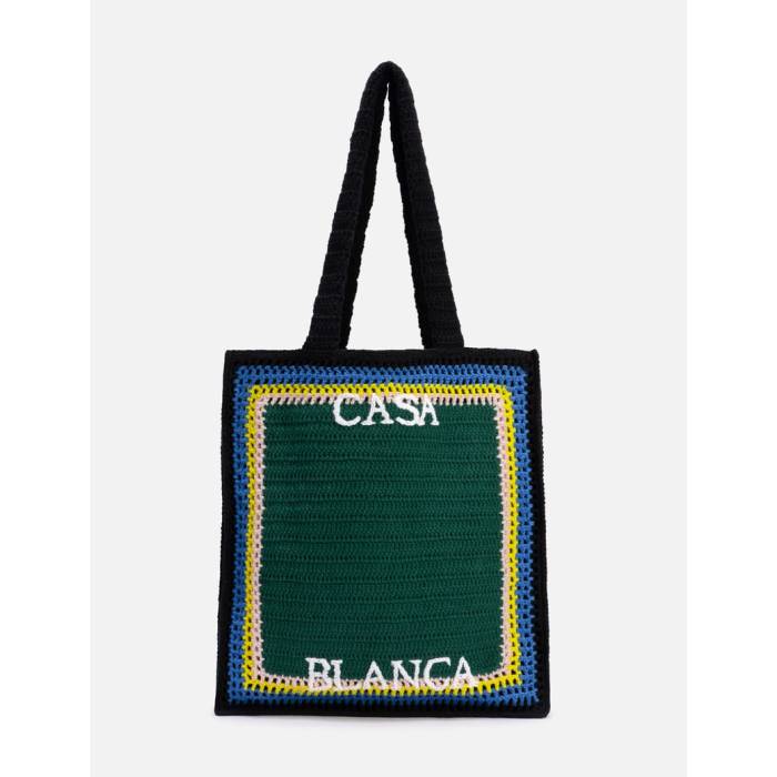 カサブランカ Casablanca 【 Stripe Crochet Bag Unisex Green 】 Stripe ストライプ バッグ ユニセックス green 緑・グリーン