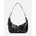 Margesherwood 【 Belted Hobo Women Black Glossy Plain 】 バッグ 小物 ブランド雑貨 バッグ レディースバッグ ボディバッグ ウエストポーチ レディース 黒色 ブラック