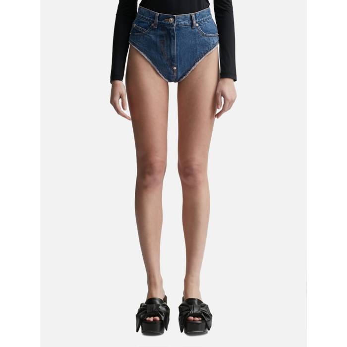 Pushbutton 【 Denim Thong Women Blue 】 デニム レディース 青色 ブルー