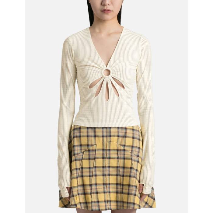 Collina Strada 【 Flower Top Women Seersucker 】 レディース