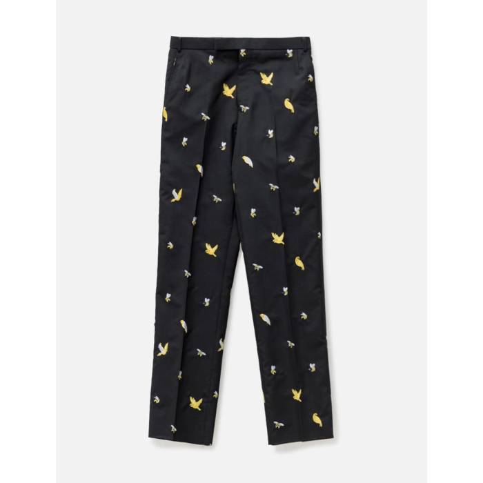 トム ブラウン Thom Browne 【 Birds And Bees Trousers Men Black 】 メンズ 黒色 ブラック