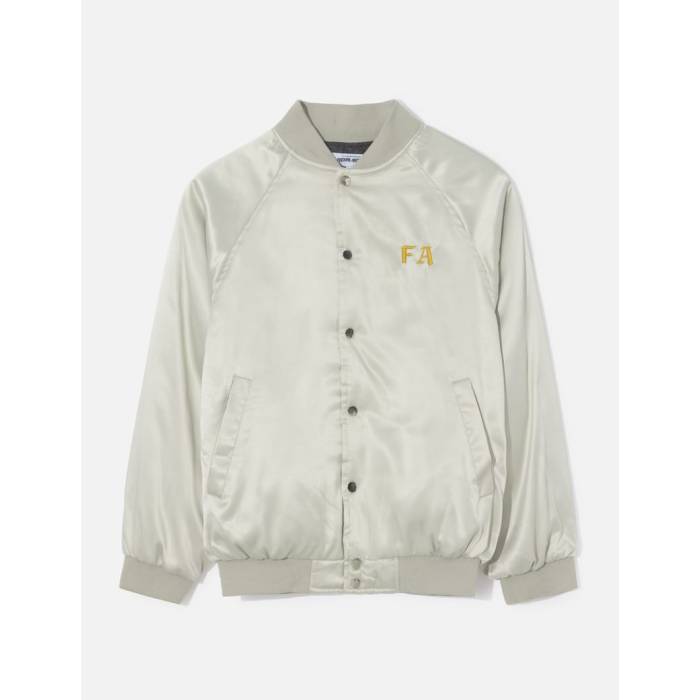 Fucking Awesome 【 Angel Burn Baseball Jacket Men Silver 】 ベースボール Jacket ジャケット メンズ Silver 銀色・シルバー