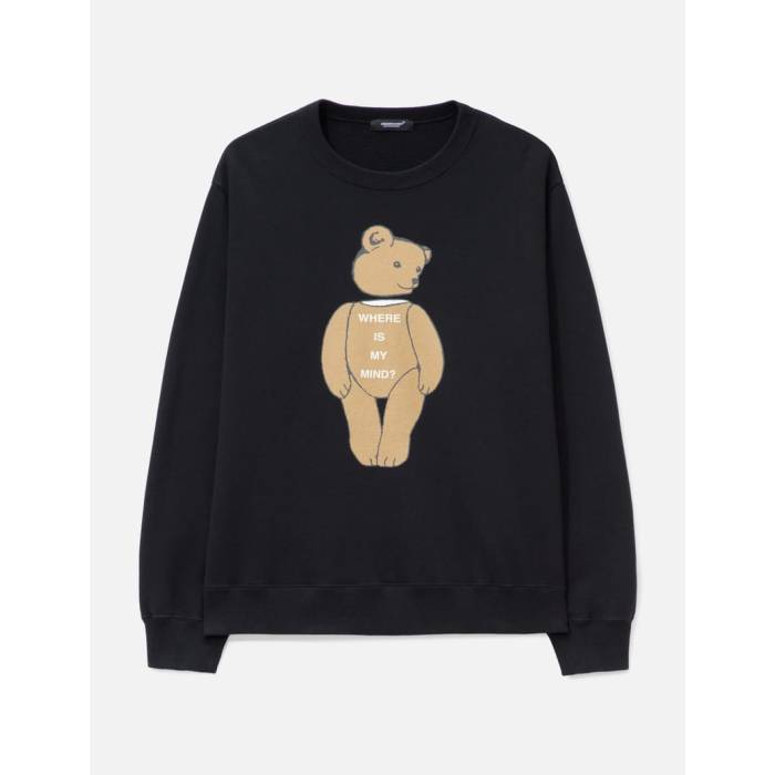 アンダーカバー Undercover 【 Uc1F4891-2 "Where Is My Mind" Bear Sweatshirt Men Black 】 スウェット トレーナー メンズ 黒色 ブラック