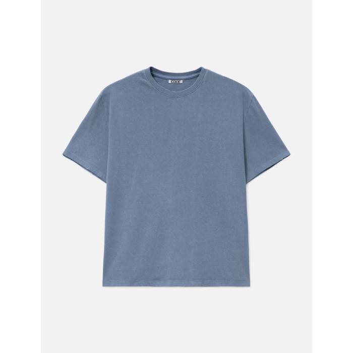 Coor  Crop クロップ Tシャツ メンズ 青色 ブルー