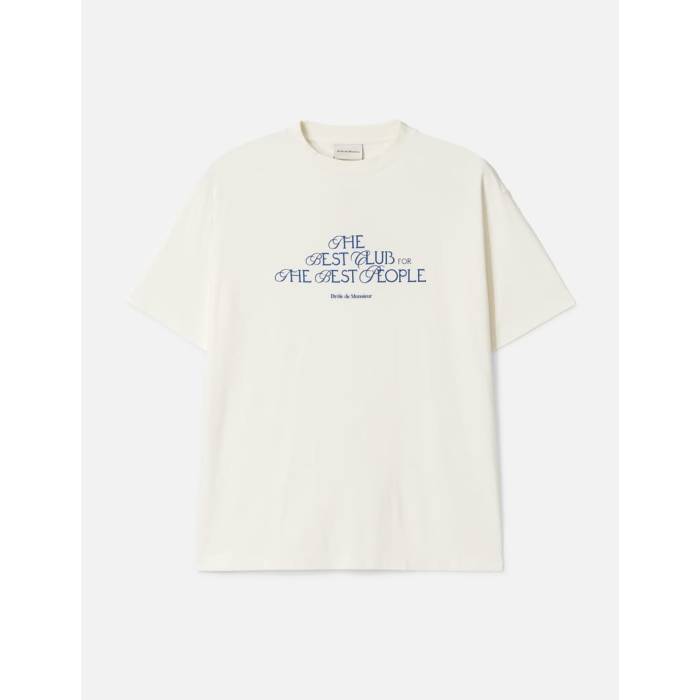 ドロールドムッシュ Drole De Monsieur 【 Le T-Shirt "The Best Club" Men Off White 】 Tシャツ メンズ 白色 ホワイト