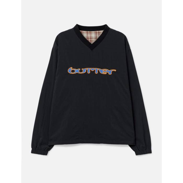 Butter Goods 【 Reversible Dugout Pullover Men Black / Stone 】 リバーシブル メンズ 黒色 ブラック