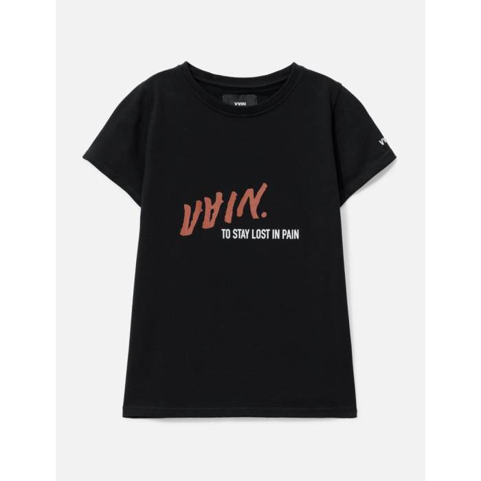 Vain 【 Stay Lost In Pain Fitted T-Shirt Unisex Black 】 Tシャツ ユニセックス 黒色 ブラック