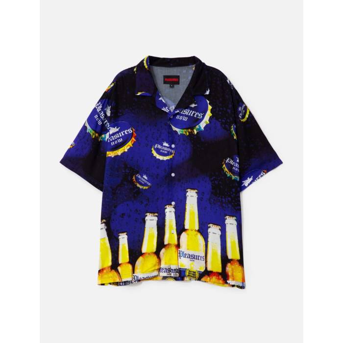 ブランド名Pleasures性別Men(メンズ)商品名Cerveza Camp Shirtカラー・Blue