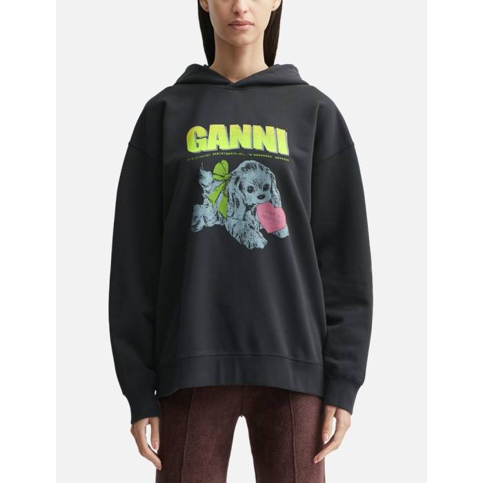 ���ˡ� Ganni �� Puppy Hoodie Women Phantom �� �ա��ǥ��� �ѡ����� ��ǥ�����