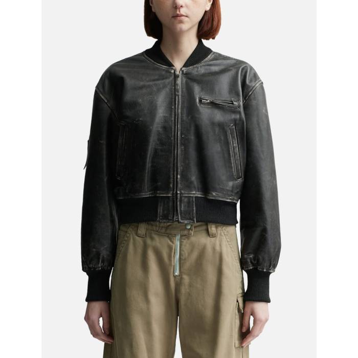 アクネストゥディオズ Acne Studios 【 New Lomber Leather Jacket Women Black 】 レザー Jacket ジャケット レディース 黒色 ブラック