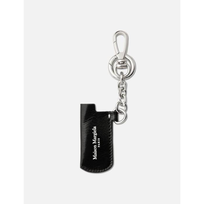메종 마르제라 Maison Margiela [ Leather Lighter Case Charm Unisex Black ] 가죽 케이스 유니섹스 블랙 블랙