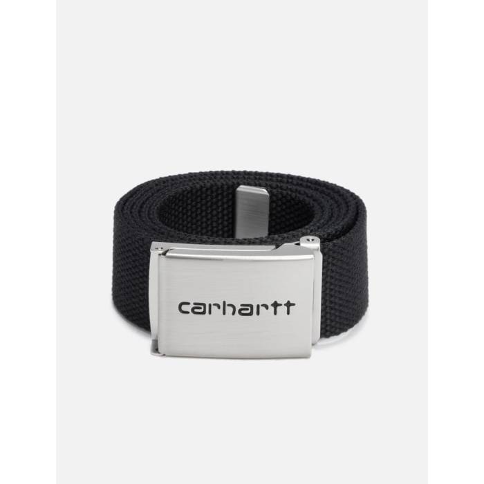 Carhartt Work In Progress 【 Clip Belt Chrome Men Black 】 ベルト メンズ 黒色 ブラック