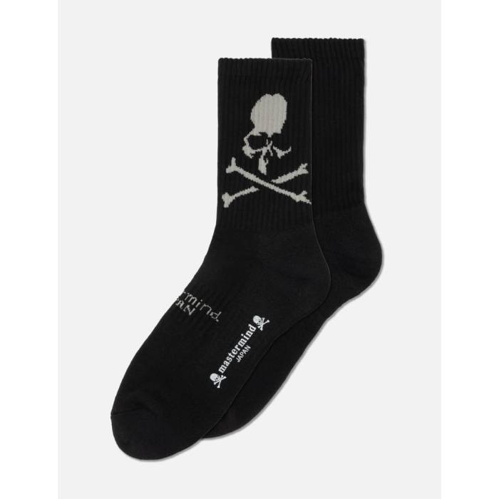 Mastermind Japan 【 Crew Socks 2 Men Black 】 クルー ソックス・靴下 メンズ 黒色 ブラック