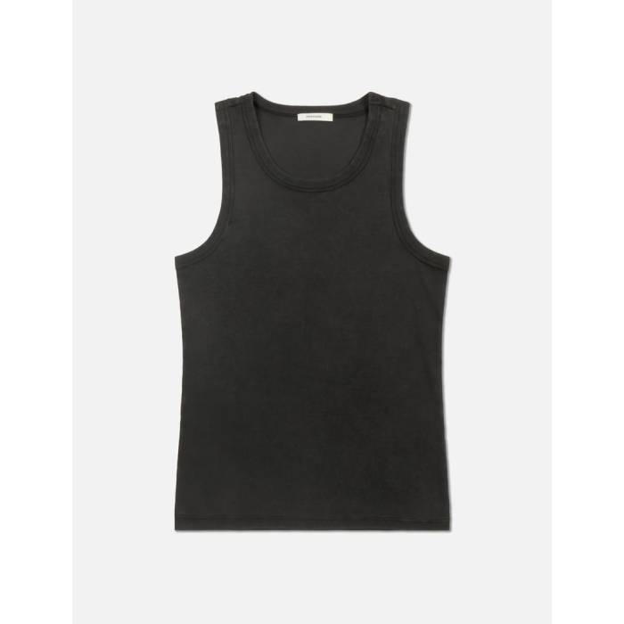 Entire Studios 【 Rib Tank Men Washed Black 】 タンクトップ メンズ 黒色 ブラック
