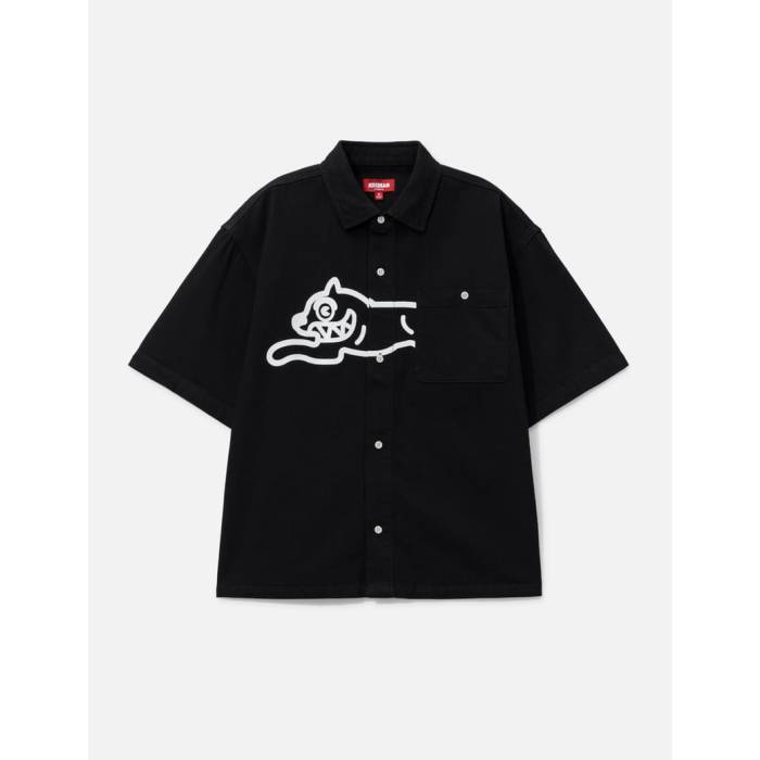 Icecream 【 Black Dog Shirt Men Black 】 黒色 ブラック メンズファッション トップス カジュアルシ..