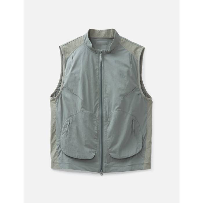 San San Gear 【 Terraface Vest Men Blue Gray 】 ベスト メンズファッション トップス ベスト ジレ メンズ 青色 ブルー gray 灰色・グレー・グレイ(4)