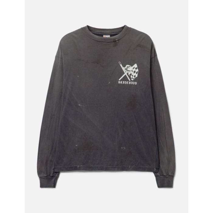 Saint Michael  Speed スピード ロングスリーブ・長袖 Tシャツ メンズ 黒色 ブラック