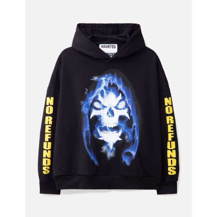 Hauntedstarbucks 【 Refund Hoodie Men Black 】 フーディー パーカー メンズ 黒色 ブラック