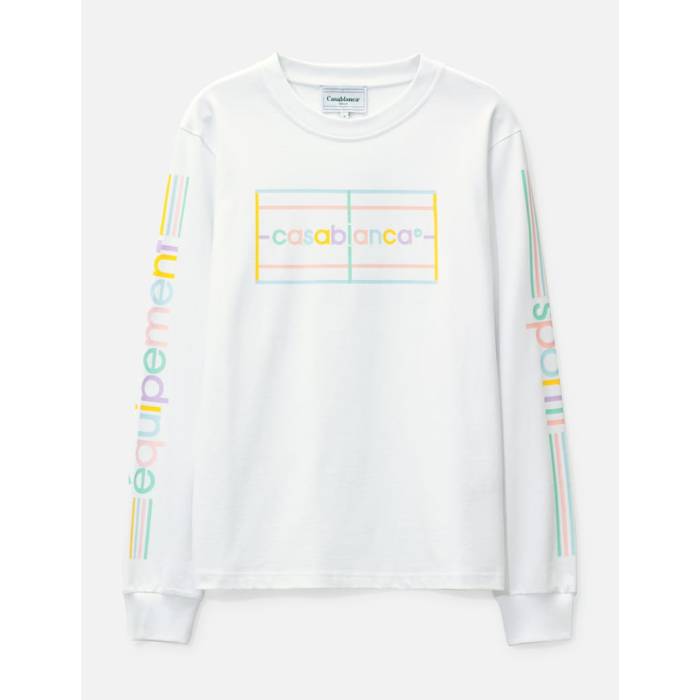 Other - カサブランカ Casablanca 【 Pastel Court Sweatshirt Men White 】 コート スウェット トレーナー メンズ 白色 ホワイト